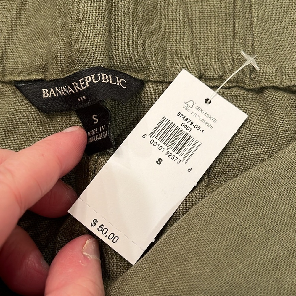 Banana Republic Desert Thyme Linen-Blend Easy Short/NWT/Various sizes - Picture 7 of 16